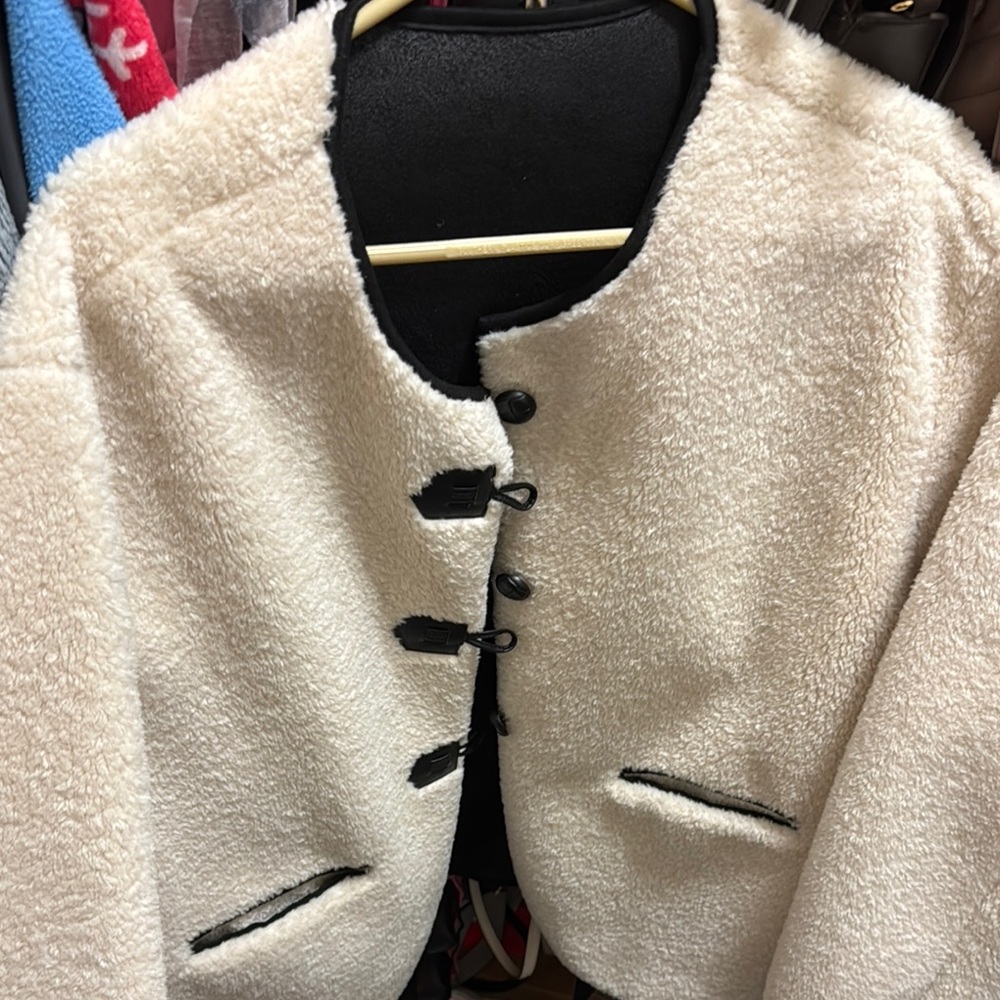 Women's Cream Toggle Jacket